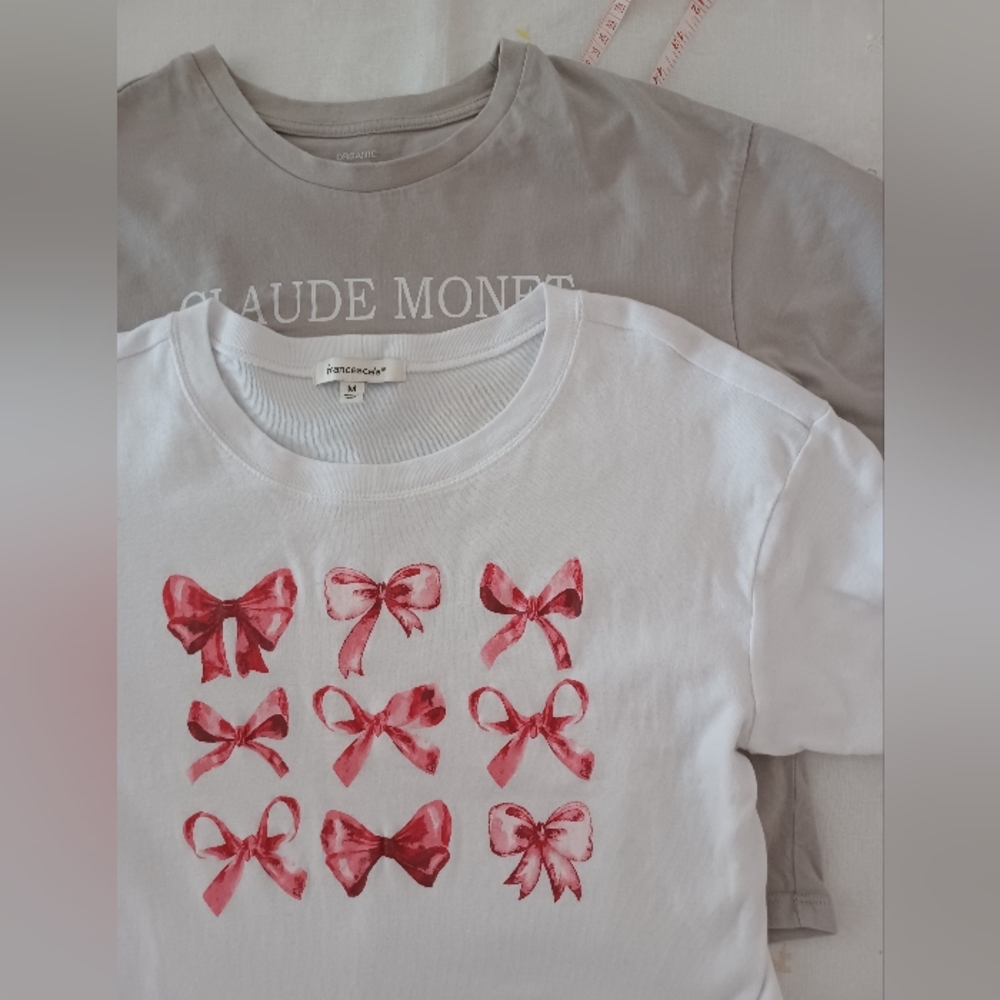 Set 2 Women's Graphic Crop Tops- Size M